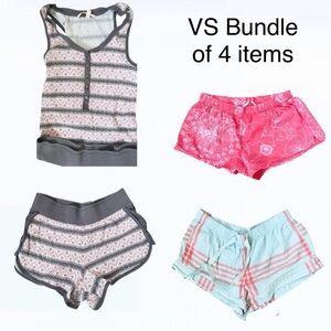 Victoria's Secret Pajama Set - Gray, Pink, Blue